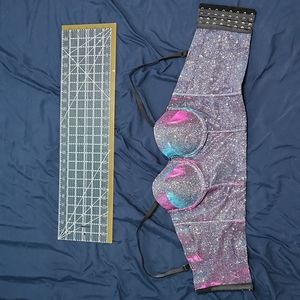 Blue Purple Iridescent Bustier